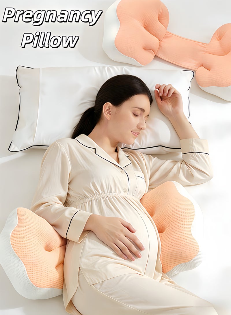 Pregnancy Pillow,Pregnancy Sleep Pillow,U Shaped  Maternity Pillow ,Pregnancy Body Pillow Waist Protector + Auxiliary Pillow Removable,Adjustable Supports The Back, Legs, Abdomen, And Buttocks Of Pregnant Women - Image 1